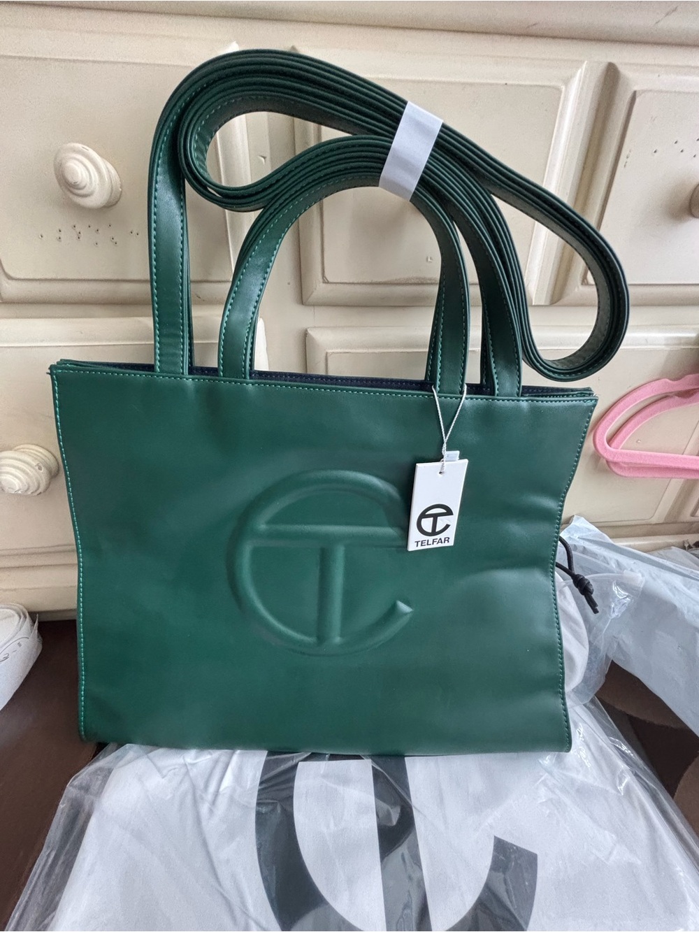 BNWT Telfar  dark olive medium Shopping Tote